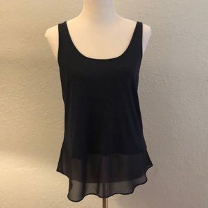 Navy blue tank with silk bottom